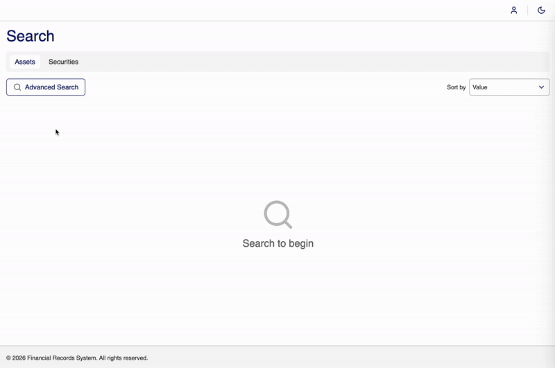 Advanced search interaction demo
